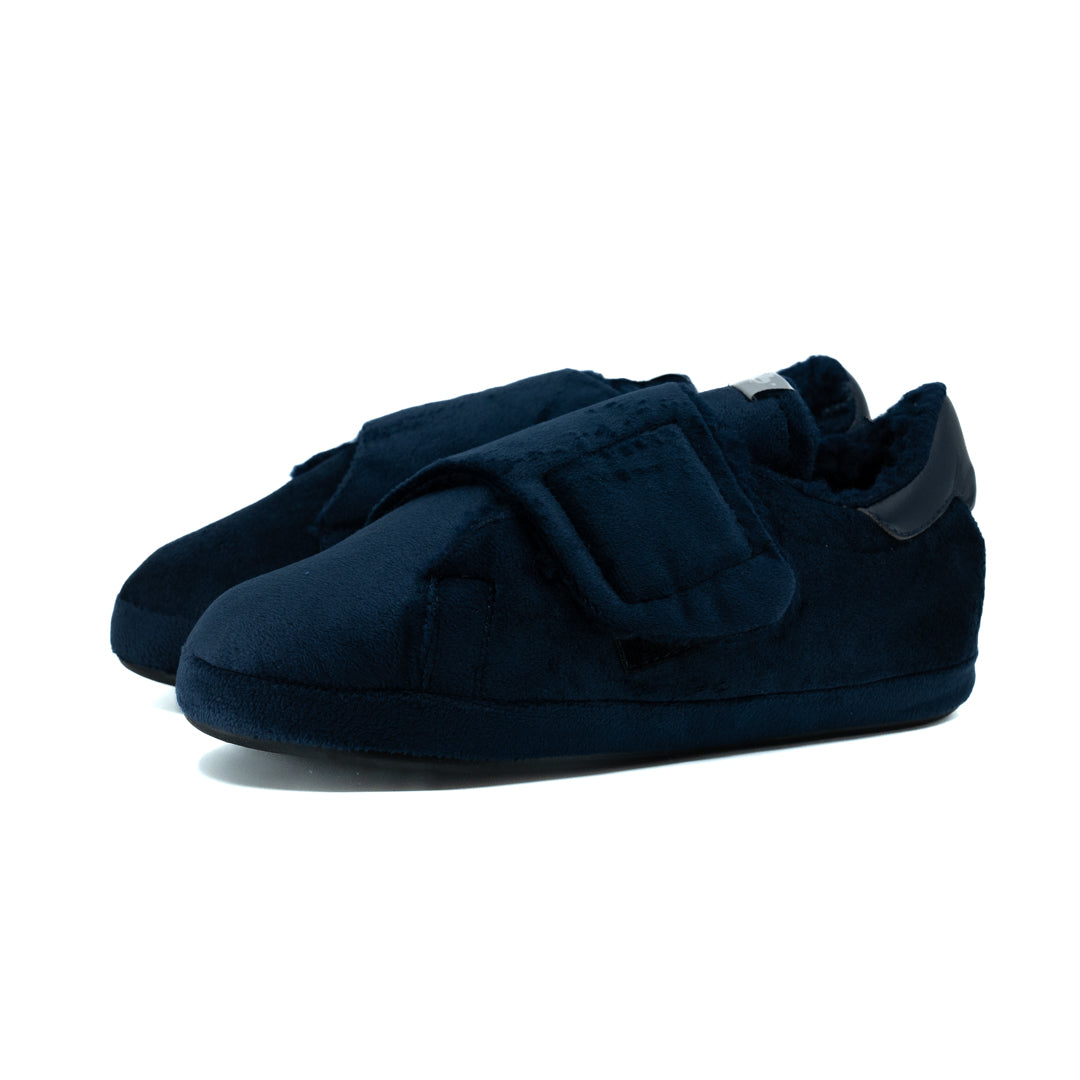 Babuchis Velcro Azul Oscuro